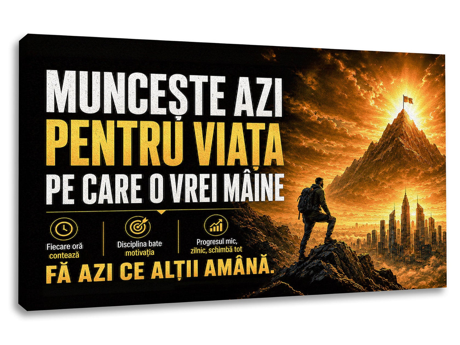Colecție de tablouri motivaționale canvas pentru birou și living